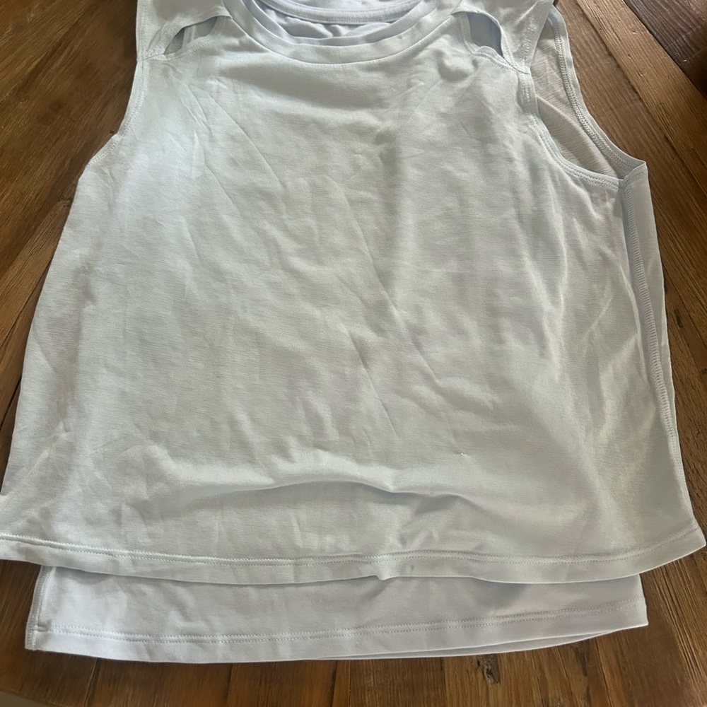 Athleta Girl light blue Tank Top layered - size M 8/10